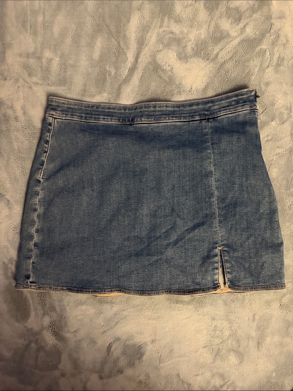 American Eagle Outfitters Medium Blue Denim high waisted Skirt with Front Slit